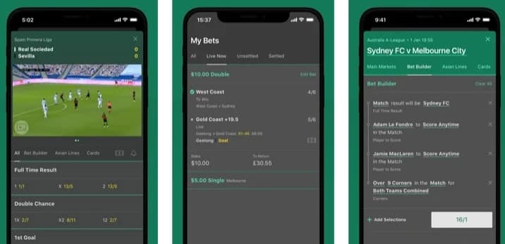 Captura de tela Simulador de Aposta na Bet365 