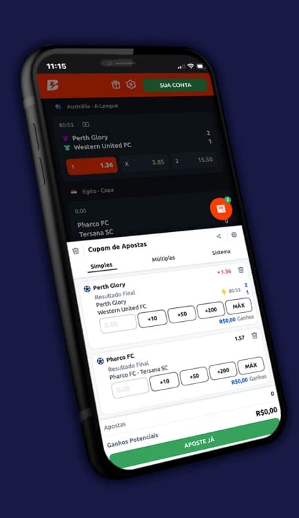 Print de uma primeira aposta na betano com odds mínimas para cumprir os requisitos de saque  
