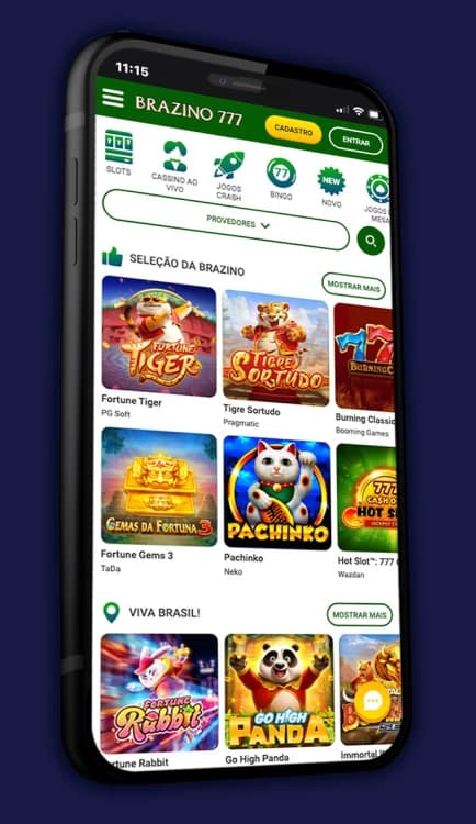 Print da app brazino777 na seção de cassino