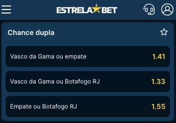 Captura de tela Mercado aposta Dupla Chance Estrela Bet