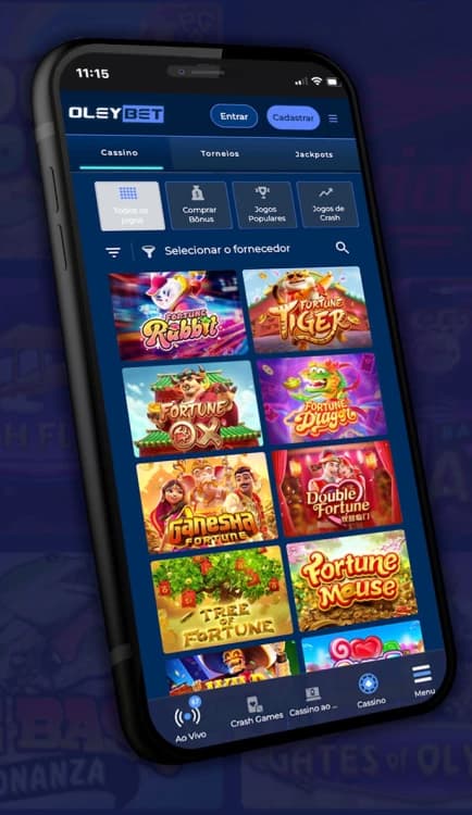 Captura de tela do cassino online Oleybet com os jogos mais populares de slots e crash