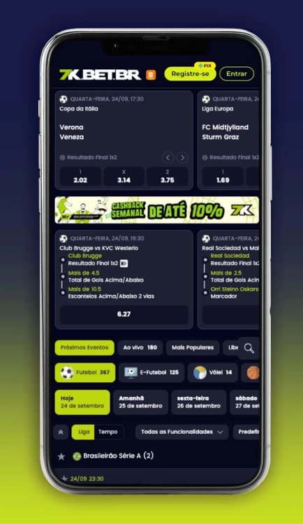 Mercado de apostas esportiva na 7k Bet