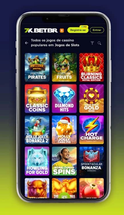 Slots disponíveis no Cassino Online na 7k Bet