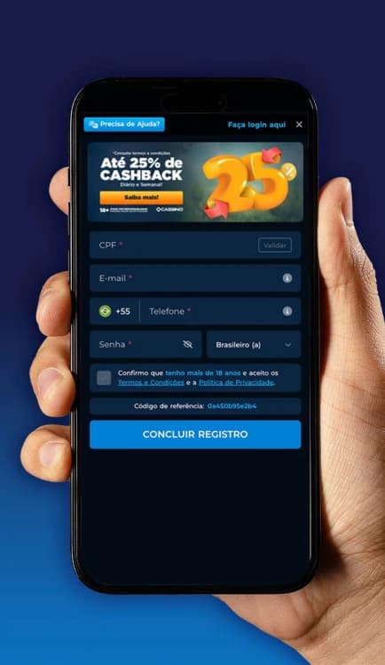 Passo a passo visual para registro na CassinoBet, indicando as etapas de cadastro, PIX e verificação KYC.